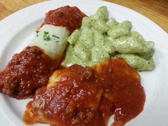 Cannelloni in Tomato basil Combination